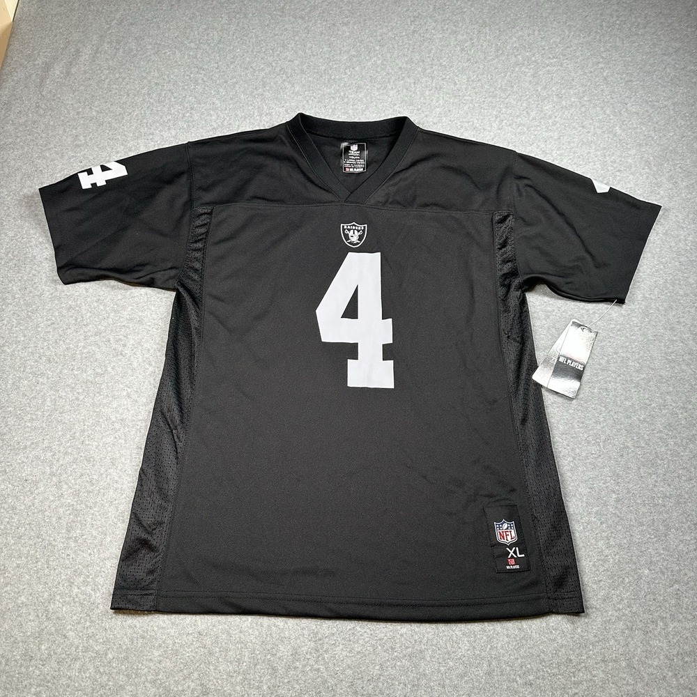 Derek Carr Raiders #4‎ Youth XL NFL Jersey Black NWT Oakland